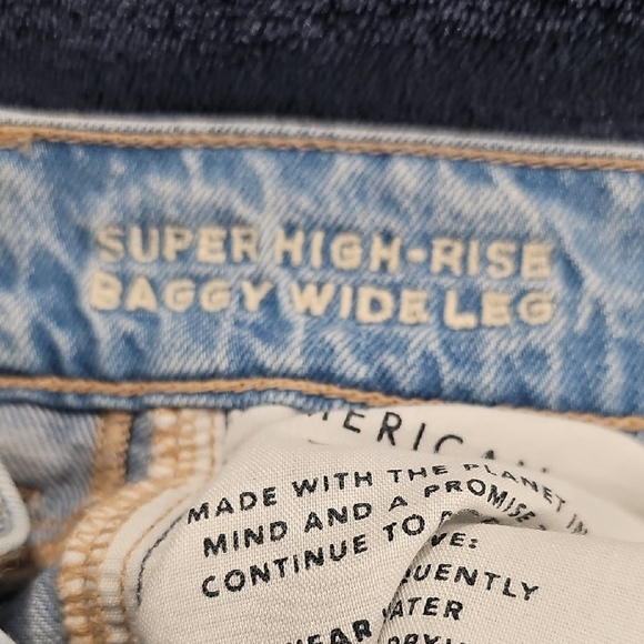 American Eagle Outfitters Blue Flare Wide Leg Jeans - Picture 4 of 12